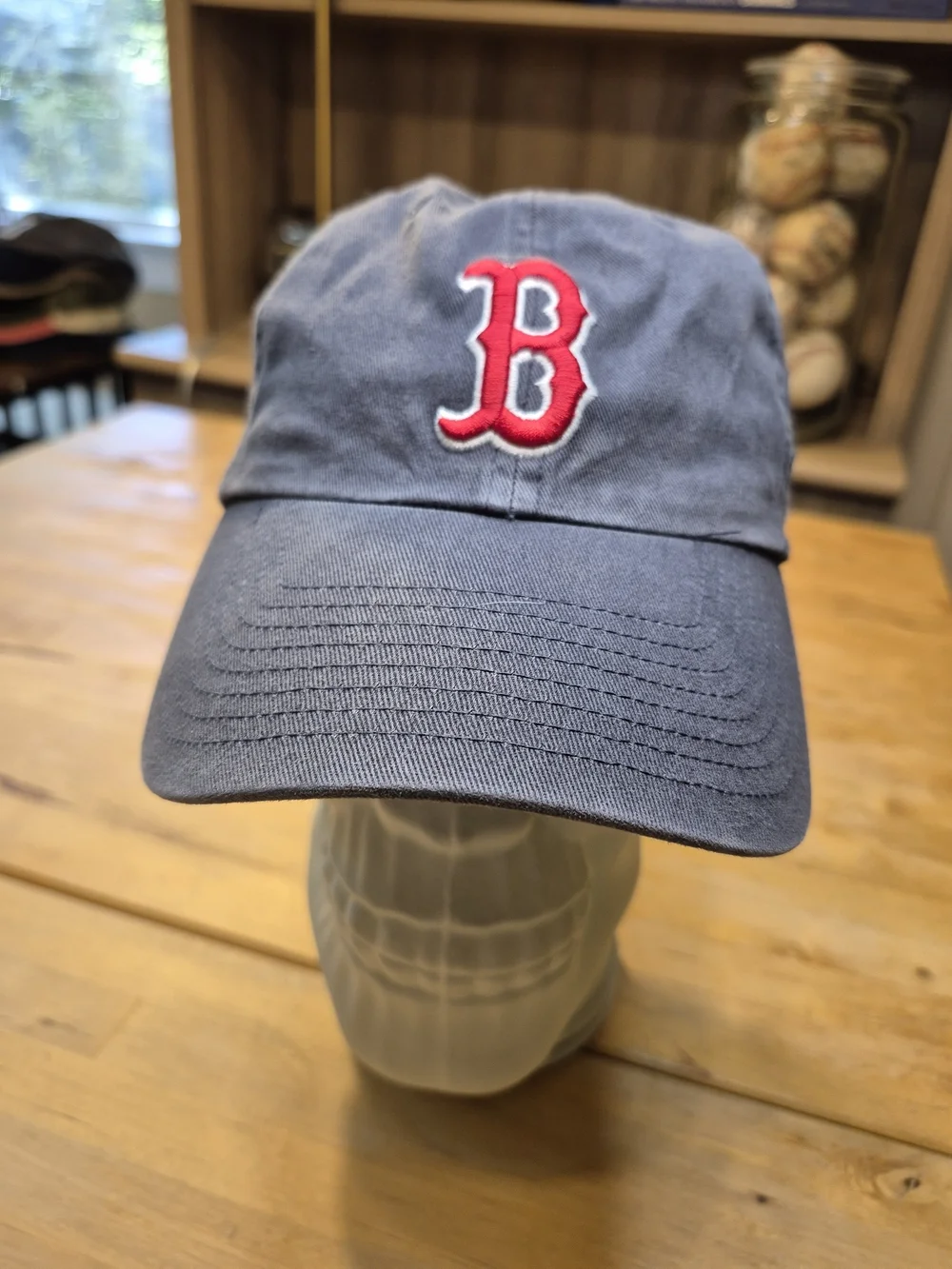 Kids Navy Cap with Red 'B' Boston Embroidery